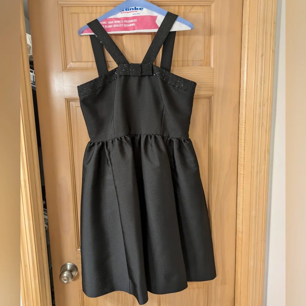 Kate Spade Pave Trim Fit And Flare Black Dress - Picture 2 of 9